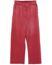 Entire studios - Faded-Wash Raw-Cut Track Pants - Lyst