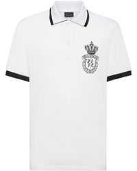 Billionaire - Logo-embroidered Cotton Polo Shirt - Lyst