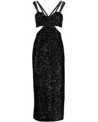 Rebecca Vallance - Missing Hours Sequinned Cut-Out Midi Dress - Lyst