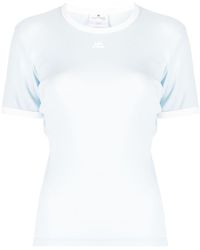 Courreges - Embroidered-logo Cotton T-shirt - Lyst
