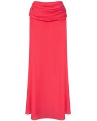 POST MERIDIEM - Draped Chiffon Maxi Skirt - Lyst