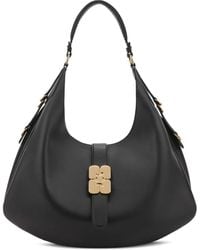 Ganni - Detailed-Hardware Shoulder Bag - Lyst