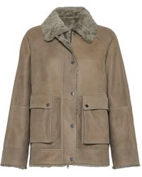 Brunello Cucinelli - Chaqueta bómber con cremallera - Lyst