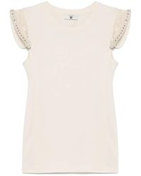 Twinset - Camiseta con detalle de cuentas - Lyst
