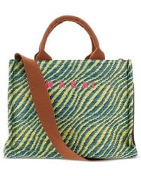 Marni - Small Tote Bag With Logo - Lyst