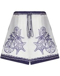 FARM Rio - All-Over Print Viscose Drawstring Waist Shorts - Lyst