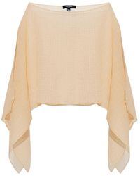 Balmain - Monogram-Pattern Cropped Poncho - Lyst