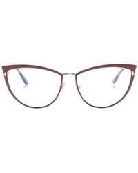 Tom Ford - Tortoiseshell-Effect Cat-Eye Glasses - Lyst