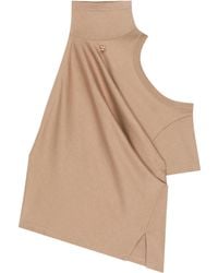 Courreges - Asymmetrische Tanktop Met Gedraaid Detail - Lyst