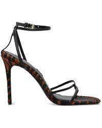 Black Suede Studio - Miley Tiger-Print Leather Sandals - Lyst