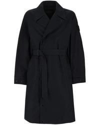 Stone Island - Ghost Belted Logo-Patch Trench Coat - Lyst