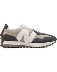 New Balance - 327 Suede-Panelled Sneakers - Lyst