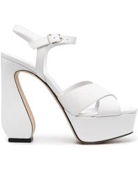 SI ROSSI - Platform Sculpted-Heel Sandals - Lyst
