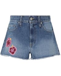 MC2 Saint Barth - Shorts Musa Con Parches De Hibisco - Lyst
