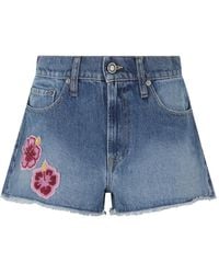 MC2 Saint Barth - Musa Hibiscus-Patch Shorts - Lyst