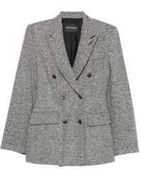 Emporio Armani - Veste En Tweed À Boutonnière Croisée - Lyst
