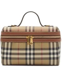 Burberry - Mini Check Vanity Cross Body Bag - Lyst