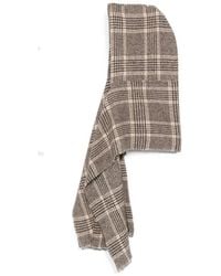 Destin - Check Hooded Scarf - Lyst