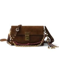 Prada - Tassel-Detail Suede Shoulder Bag - Lyst