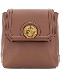 Chloé - Mini Horse Medal Leather Backpack - Lyst