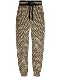 Dolce & Gabbana - Monogram-Pattern Print Silk Trousers - Lyst