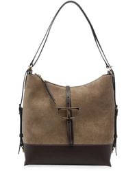 Tod's - T-Timeless Suede Leather Backpack - Lyst