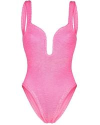 Paramidonna - Mika Textured One Piece Swimsuit - Lyst