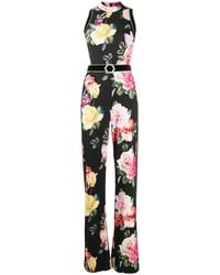 Philipp Plein - Selene Floral Wide-Leg Jumpsuit - Lyst