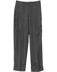 Peserico - Herringbone Cuffed Trousers - Lyst