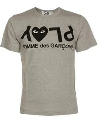 COMME DES GARÇONS PLAY - Logo-Print Cotton T-Shirt - Lyst