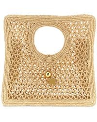 Jacquemus - Le Petit Carre Spiaggia Rafia Handbag - Lyst