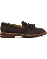 Brunello Cucinelli - Tassel Suede Loafers - Lyst