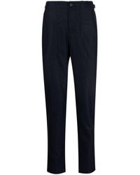 Isaia - Wool Flannel Tailored Trousers - Lyst