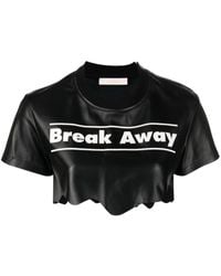 Ssheena - Break Away Leather Crop Top - Lyst