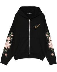 Amiri - Floral-Embroidered Zip Hoodie - Lyst