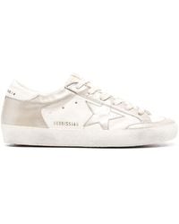 Golden Goose - Super-star Panelled Leather Sneakers - Lyst