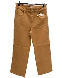 Emme - Logo-Patch Five-Pocket Trousers - Lyst