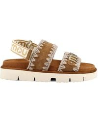 Mou - Logo-Appliqué Sandals - Lyst