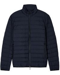 Emporio Armani - Logo-Print Zip-Up Down Jacket - Lyst