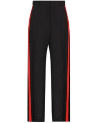 Loewe - Side-Stripe Pressed-Crease Trousers - Lyst