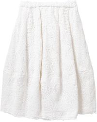 Comme des Garçons - Lace-Patterned Pleated Midi Skirt - Lyst