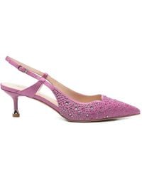 Liu Jo - Full Rhinestone Slingback Pumps - Lyst