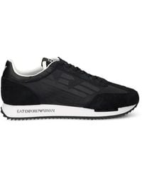 EA7 - Logo-Print Panelled Sneakers - Lyst