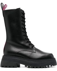 3Juin - Lace-up Leather Boots - Lyst