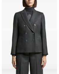 Peserico - Double-Breasted Peaked-Lapels Jacket - Lyst