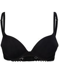 Wolford - Romantic Net Lace-Trimmed Push-Up Bra - Lyst