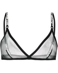 Off-White c/o Virgil Abloh - Logo Band Mesh Bra Black - Lyst