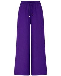 Liu Jo - Drawstring Wide-Leg Trousers - Lyst