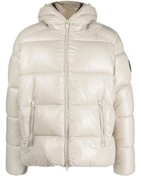 Save The Duck - Logo-Patch Puffer Jacket - Lyst
