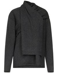 Loulou de Saison - Frances Cashmere Scarf-Detail Sweater - Lyst
